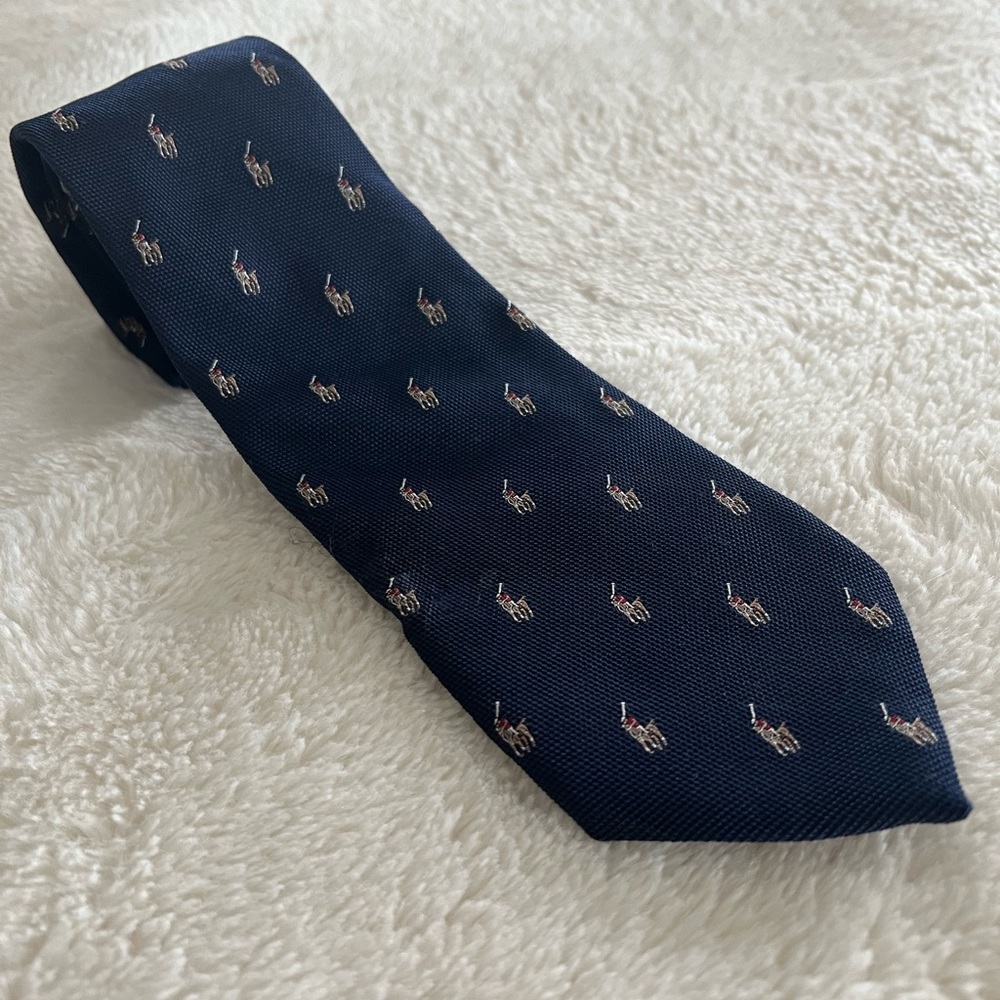 Polo by Ralph Lauren Vintage, Signature Tie- Blue